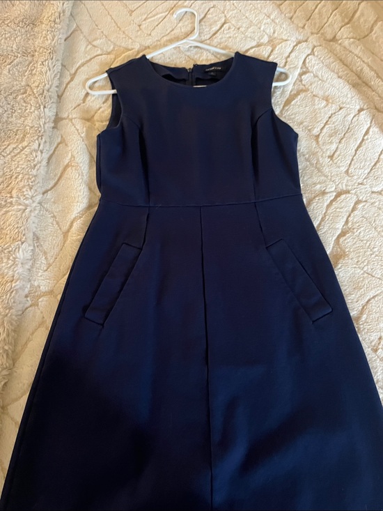 Lands' End Dresses & Skirts - Lands' End Navy Sleeveless Fit-and-Flare Midi Dress